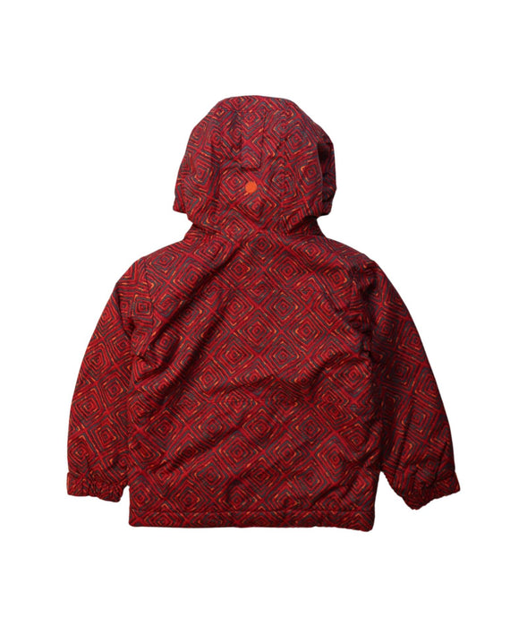 A Red Ski Jackets from REI in size 3T for girl. (Back View)