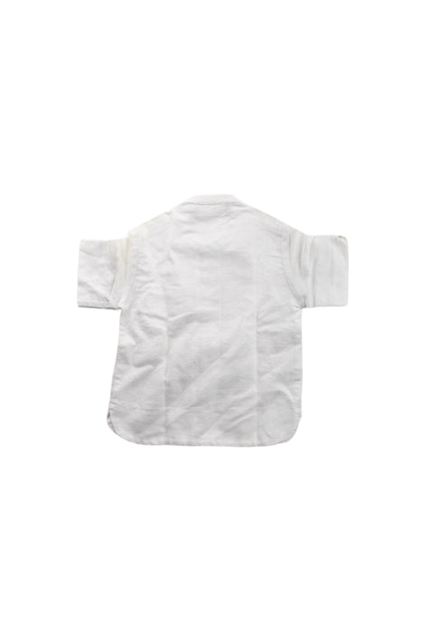 A White Short Sleeve Shirts from La Stupenderia in size 2T for boy. (Back View)