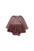 A Pink Long Sleeve Rompers from Mori in size 6-12M for girl. (Front View)