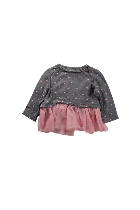 A Grey Long Sleeve Dresses from Momonittu in size 6-12M for girl. (Back View)