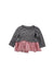 A Grey Long Sleeve Dresses from Momonittu in size 6-12M for girl. (Back View)