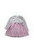 A Grey Long Sleeve Dresses from Mayoral in size 12-18M for girl. (Back View)