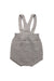 A Grey Overall Shorts from Wedoble in size 6-12M for boy. (Back View)