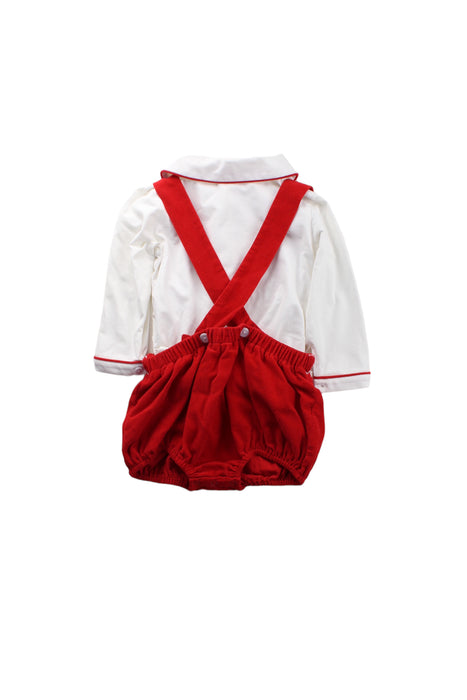 A Red Long Sleeve Rompers from Caramelo Kids in size 18-24M for girl. (Back View)