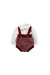 A Red Long Sleeve Bodysuits from Wedoble in size 6-12M for girl. (Front View)