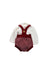 A Red Long Sleeve Bodysuits from Wedoble in size 6-12M for girl. (Back View)