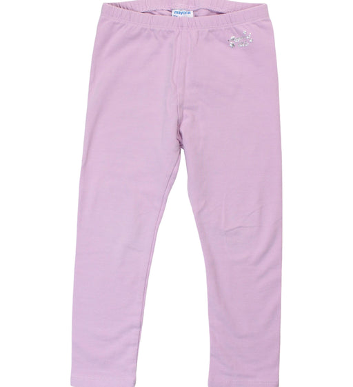 A Pink Leggings from Mayoral in size 2T for girl. (Front View)