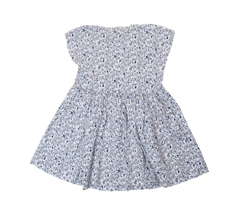 A Blue Sleeveless Dresses from Petit Bateau in size 2T for girl. (Back View)