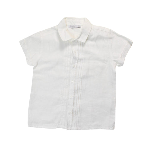 A White Short Sleeve Shirts from Patachou in size 5T for boy. (Front View)