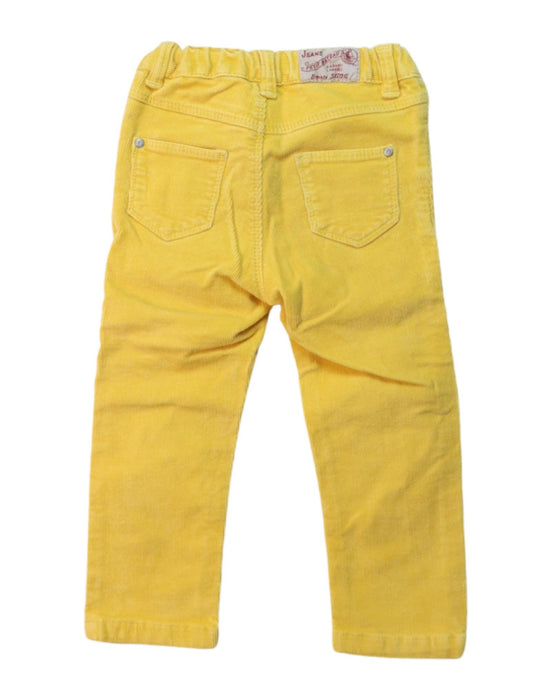 A Yellow Jeans from Petit Bateau in size 18-24M for girl. (Back View)