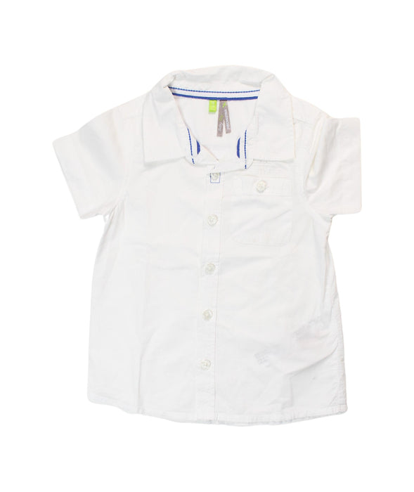 A White Short Sleeve Shirts from Orchestra in size 12-18M for boy. (Front View)