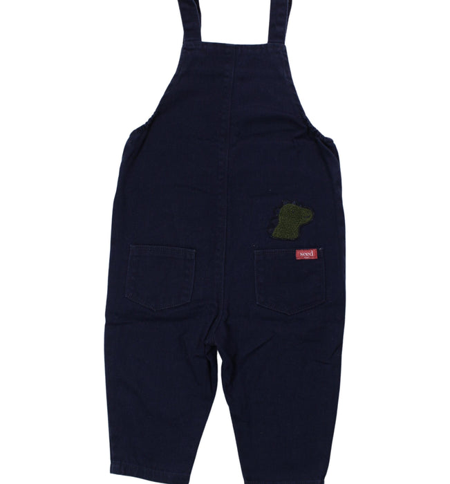 A Navy Long Overalls from Seed in size 18-24M for neutral. (Back View)