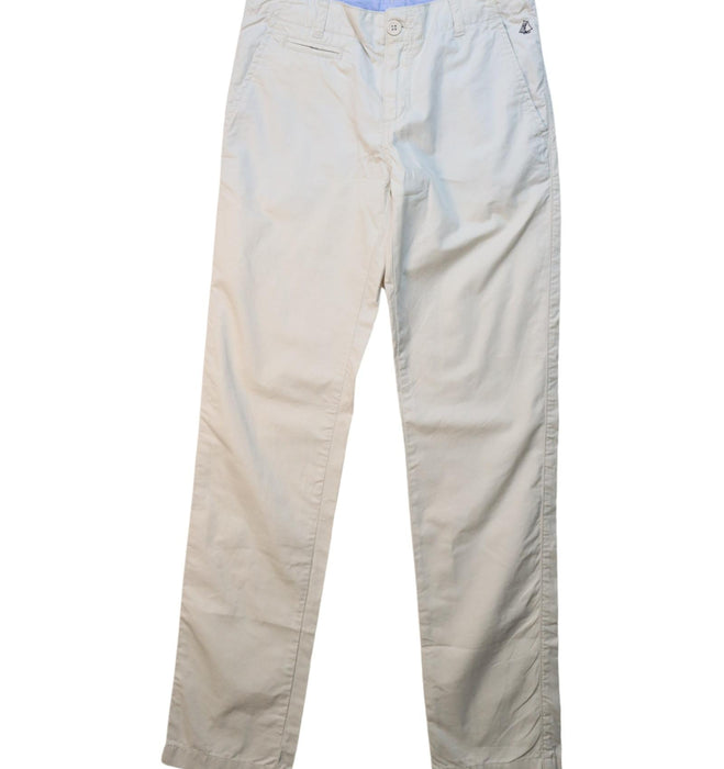 A White Casual Pants from Petit Bateau in size 10Y for boy. (Front View)