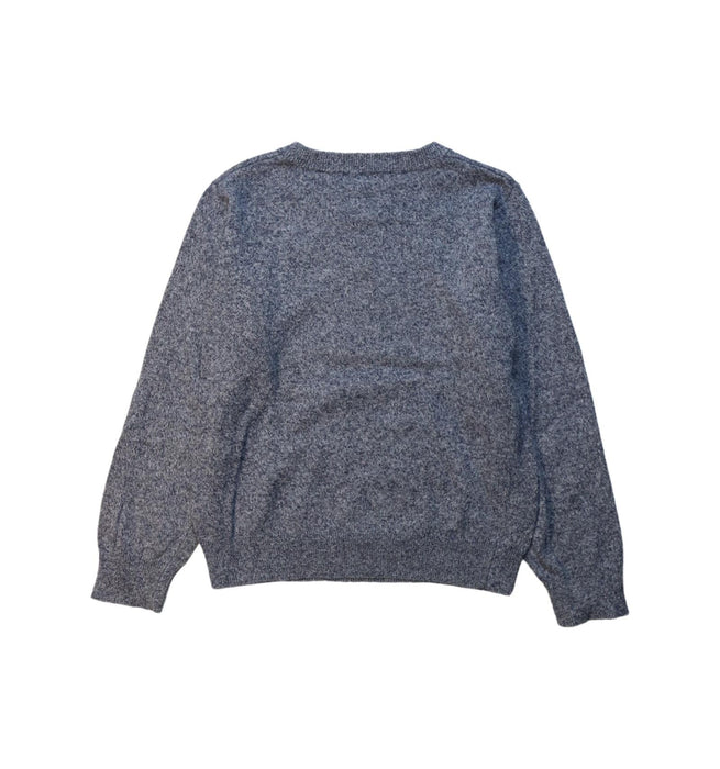 A Grey Knit Sweaters from Jacadi in size 6T for boy. (Back View)