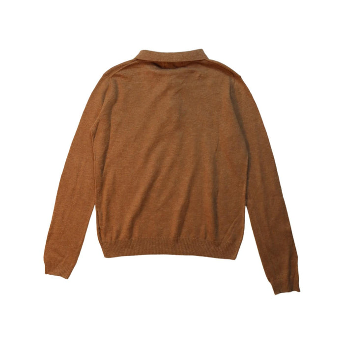 A Brown Long Sleeve Polos from Excuse My French in size 8Y for boy. (Back View)