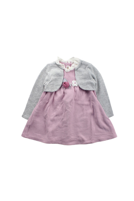 A Grey Long Sleeve Dresses from Mayoral in size 12-18M for girl. (Front View)