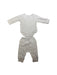 A White Pyjama Sets from Mides in size 6-12M for neutral. (Back View)