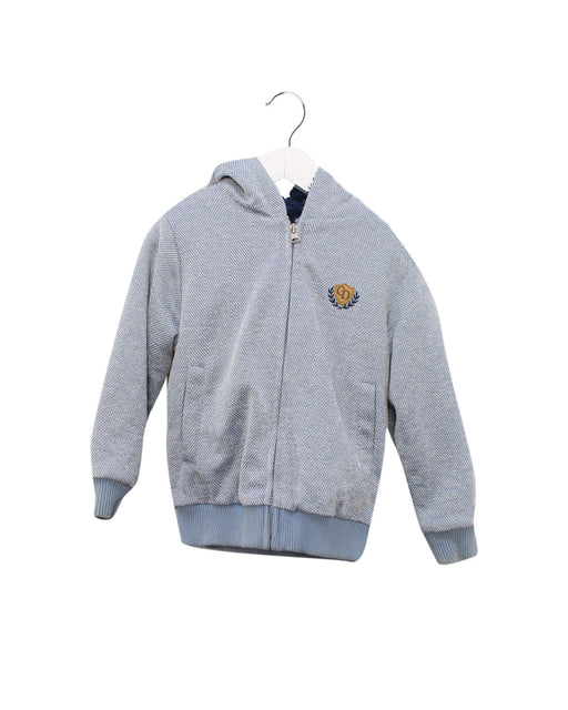 A Blue Puffer/Quilted Jackets from Chickeeduck in size 4T for boy. (Front View)