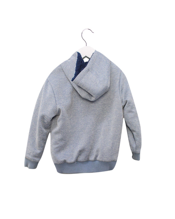 A Blue Puffer/Quilted Jackets from Chickeeduck in size 4T for boy. (Back View)