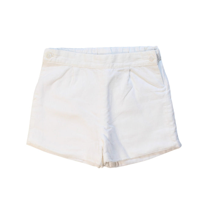 A White Shorts from La Nonna Atelier in size 2T for girl. (Front View)