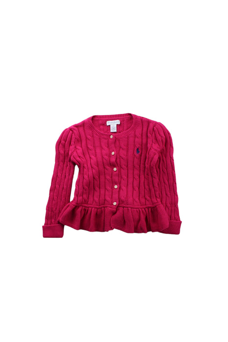 A Pink Cardigans from Ralph Lauren in size 2T for girl. (Front View)