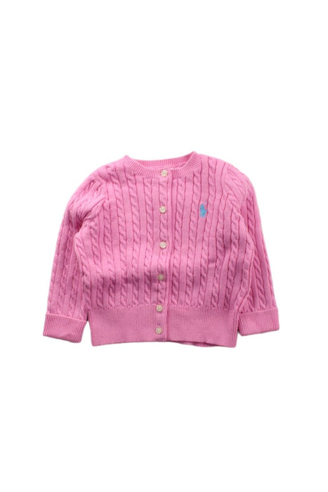 A Pink Cardigans from Ralph Lauren in size 6-12M for girl. (Front View)