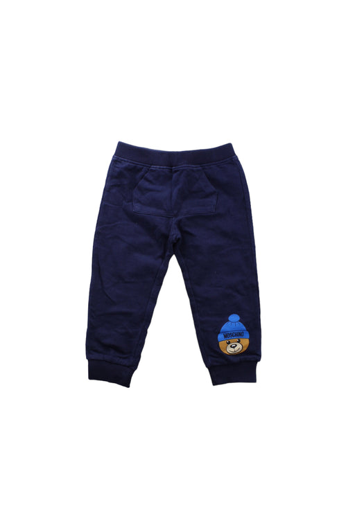 A Blue Sweatpants from Moschino in size 18-24M for boy. (Front View)