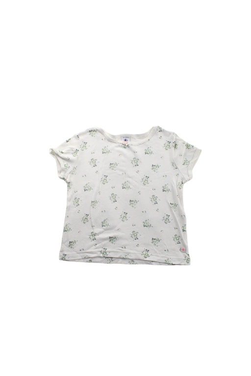 A Green Shorts Sets from Petit Bateau in size 4T for girl. (Front View)