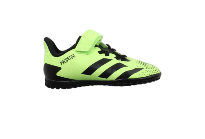 A Green Cleats/Soccer Shoes from Adidas in size 5T for boy. (Front View)