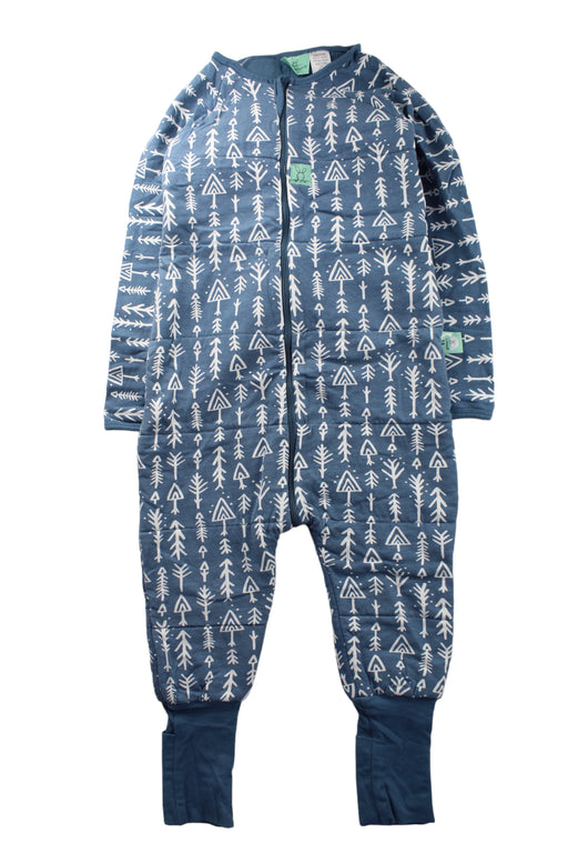 A Blue Sleepsacs from ErgoPouch in size 4T for boy. (Front View)