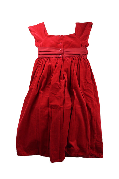 A Red Sleeveless Dresses from Ralph Lauren in size 5T for girl. (Back View)