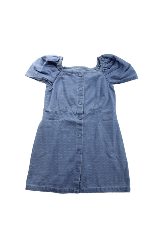 A Blue Short Sleeve Dresses from Gingersnaps in size 8Y for girl. (Front View)