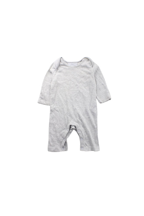 A Grey Long Sleeve Jumpsuits from The Little White Company in size Newborn for boy. (Front View)