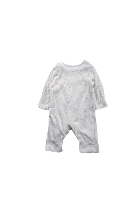 A Grey Long Sleeve Jumpsuits from The Little White Company in size Newborn for boy. (Back View)