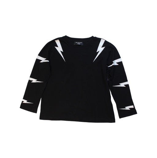 A Black Long Sleeve T Shirts from Neil Barrett Kids in size 8Y for boy. (Front View)