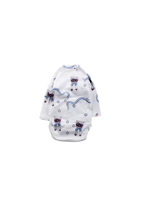 A White Long Sleeve Bodysuits from Mini Rodini in size 0-3M for boy. (Back View)