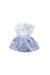 A Blue Overall Dresses from Jacadi in size 3-6M for girl. (Front View)