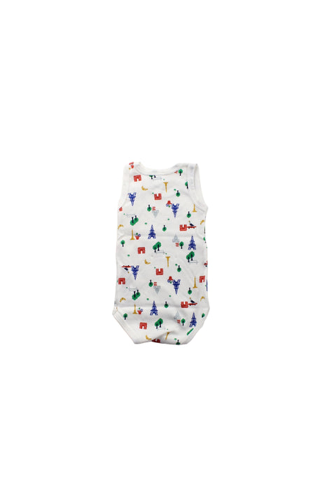 A White Sleeveless Bodysuits from Petit Bateau in size 3-6M for boy. (Back View)