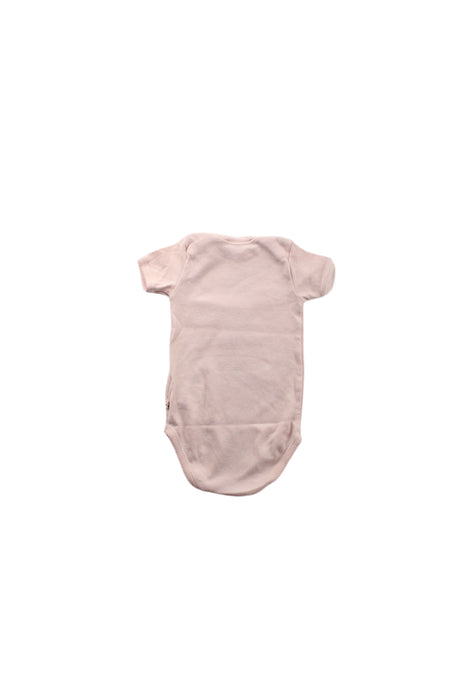 A Pink Short Sleeve Bodysuits from Bonpoint in size 3-6M for girl. (Back View)