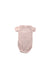 A Pink Short Sleeve Bodysuits from Bonpoint in size 3-6M for girl. (Back View)