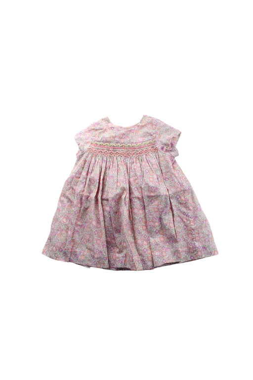 A Pink Short Sleeve Dresses from Bonpoint in size 6-12M for girl. (Front View)