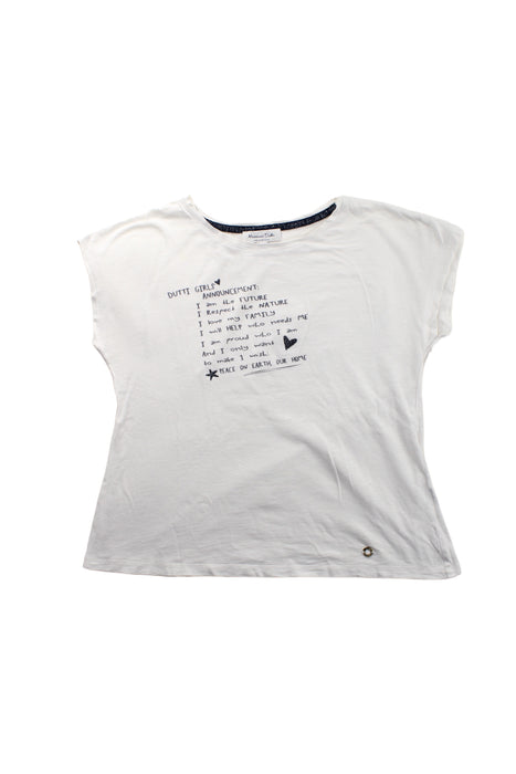 A White Short Sleeve Tops from Massimo Dutti in size 11Y for girl. (Front View)