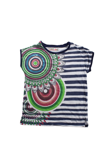 A Blue Short Sleeve Tops from Desigual in size 9Y for girl. (Front View)