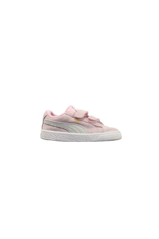 A Pink Sneakers from Puma in size 4T for girl. (Front View)