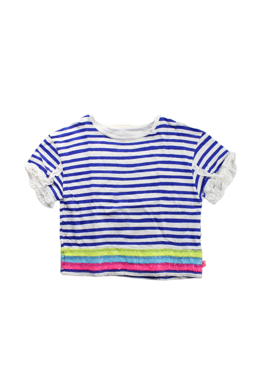 A Blue Short Sleeve Tops from Billieblush in size 8Y for girl. (Front View)