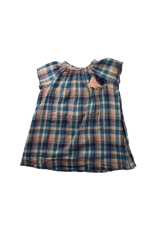 A Blue Short Sleeve Dresses from Velveteen in size 2T for girl. (Front View)