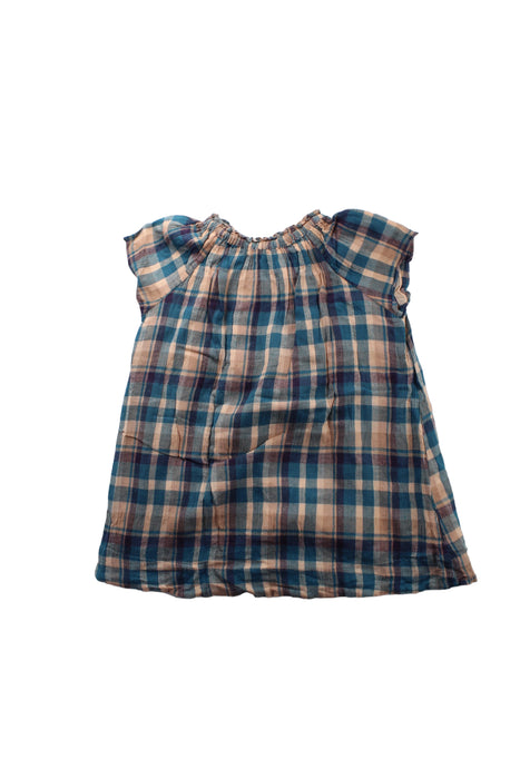 A Blue Short Sleeve Dresses from Velveteen in size 2T for girl. (Back View)