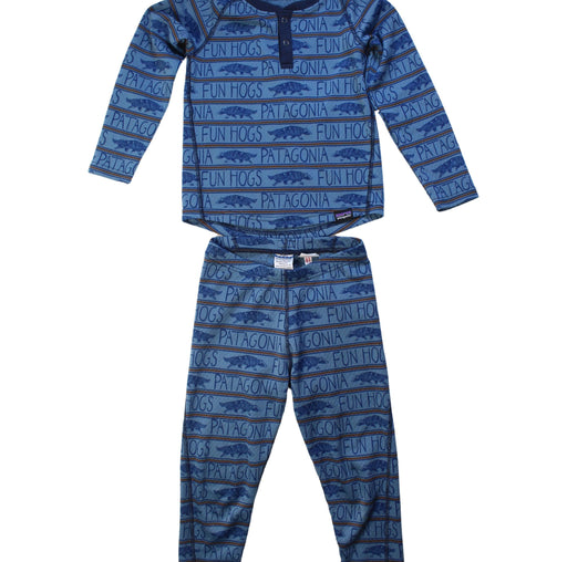 A Blue Pyjama Sets from Patagonia in size 3T for boy. (Front View)