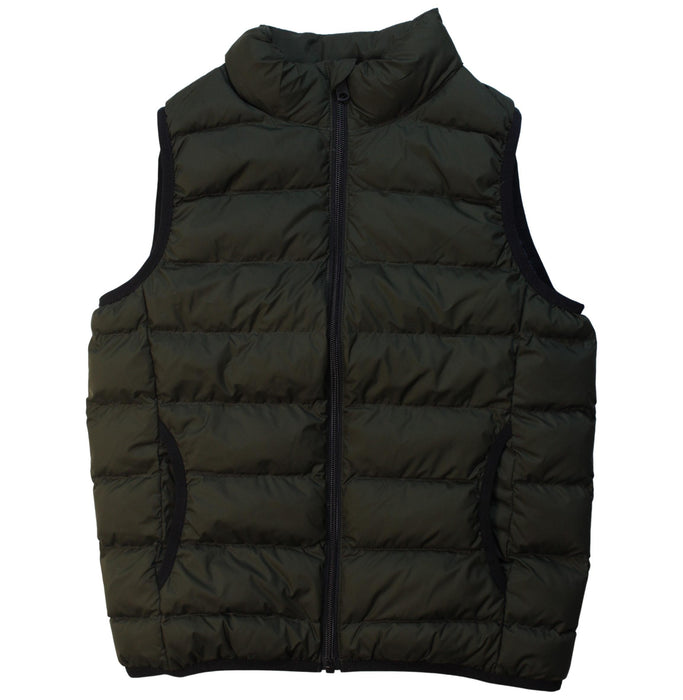 A Green Outerwear Vests from Ecoalf in size 12Y for boy. (Front View)