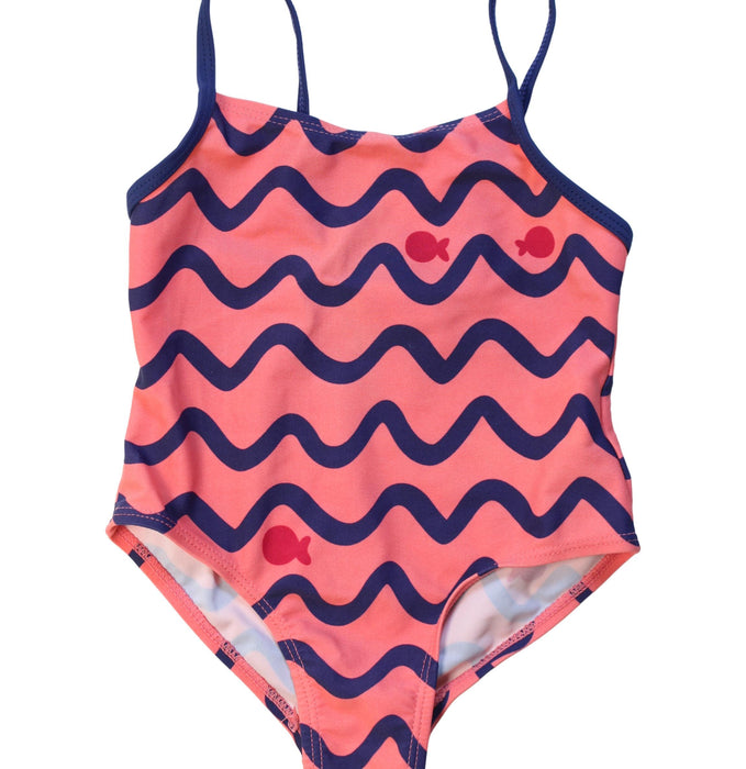 A Multicolour Swimsuits from DPAM in size 4T for girl. (Front View)